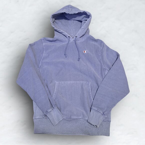 Champion Faded Heavyweight Reverse Weave Purple Hoodie - Picture 1 of 5